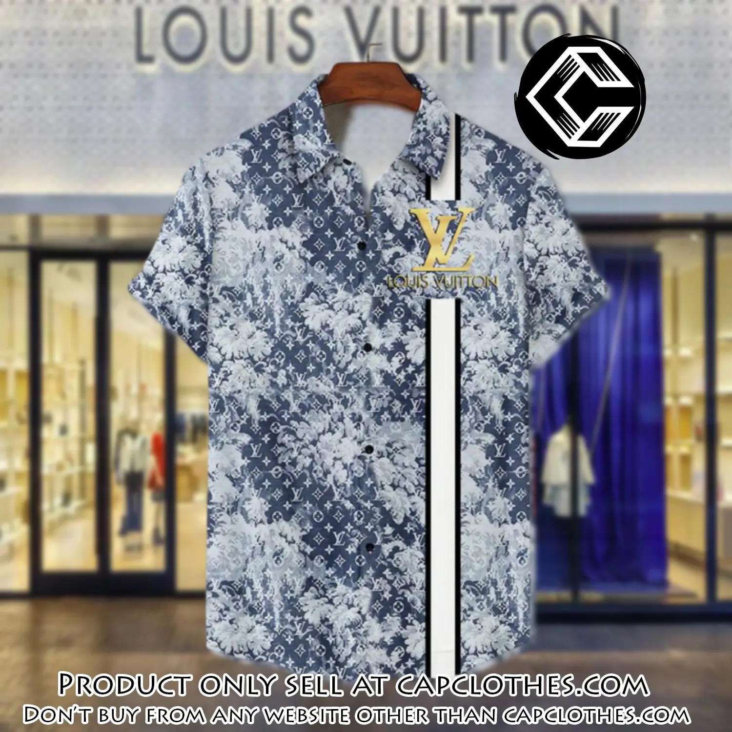 Lv louis vuitton luxury hawaiian shirt & short set lhs1187 cc4642742